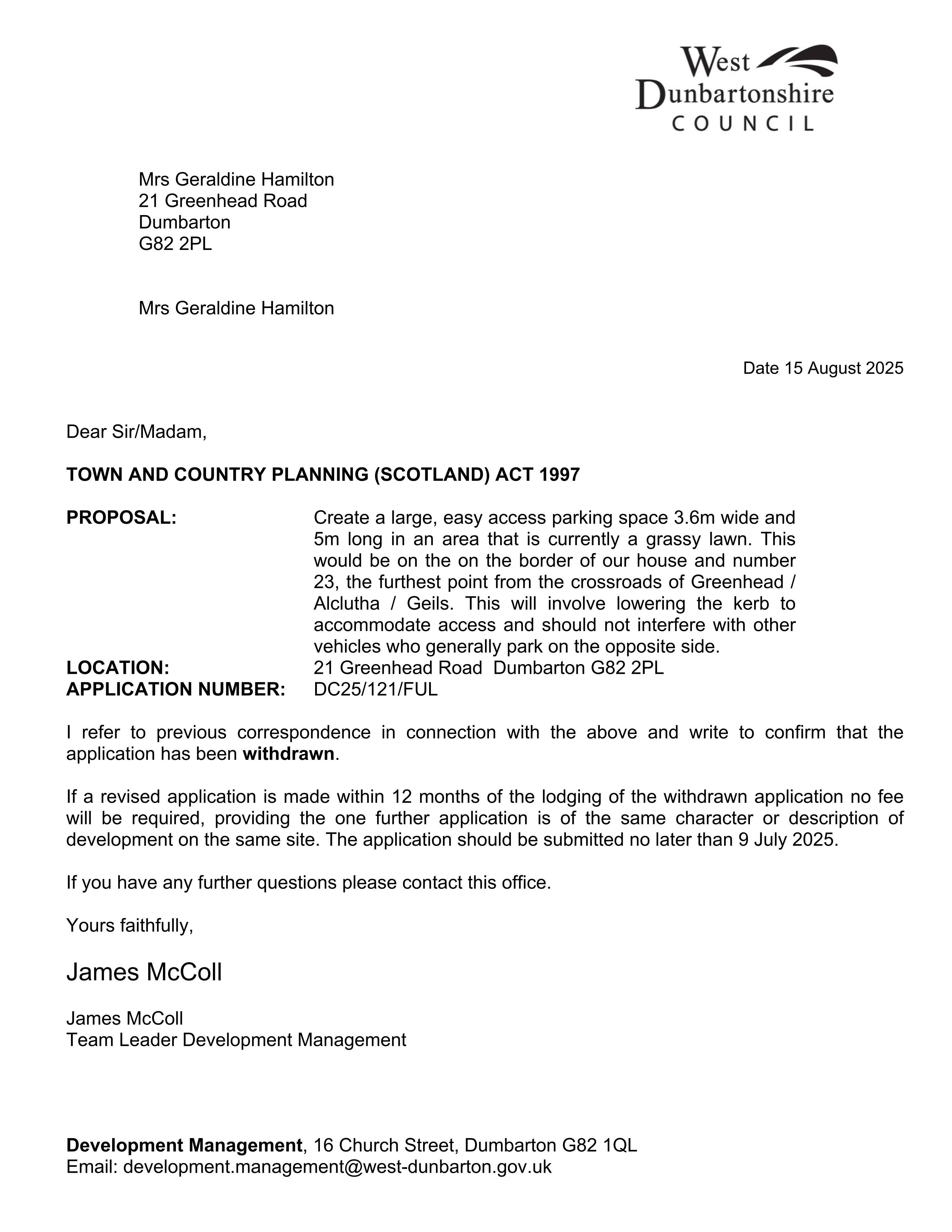 Planning document