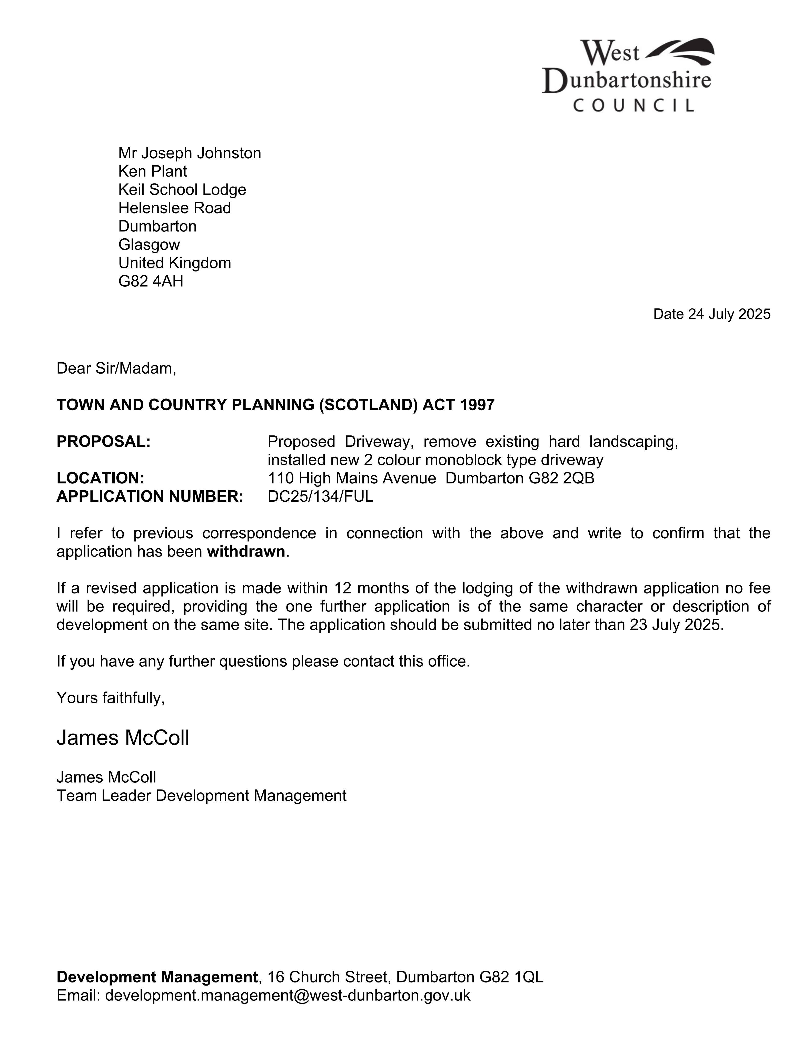 Planning document