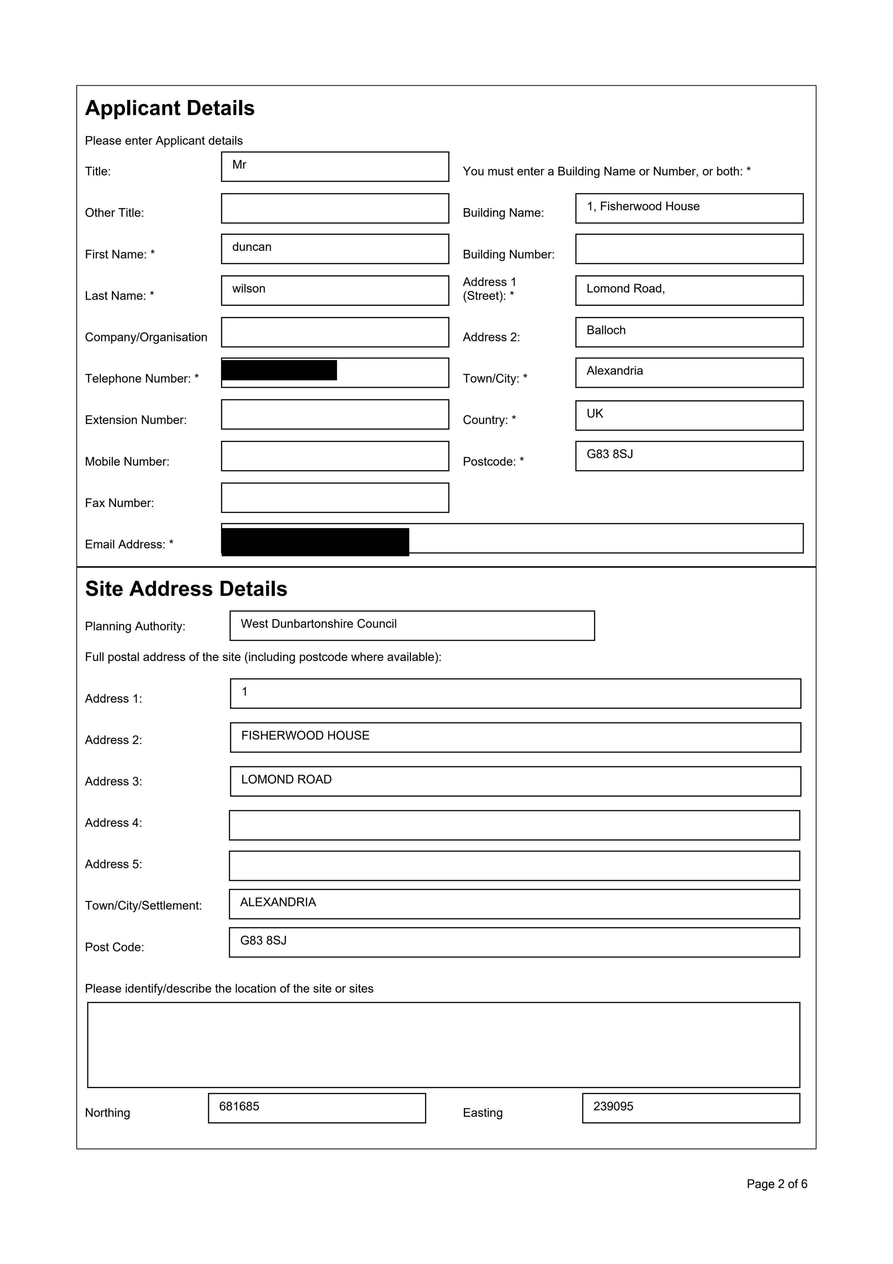 Planning document