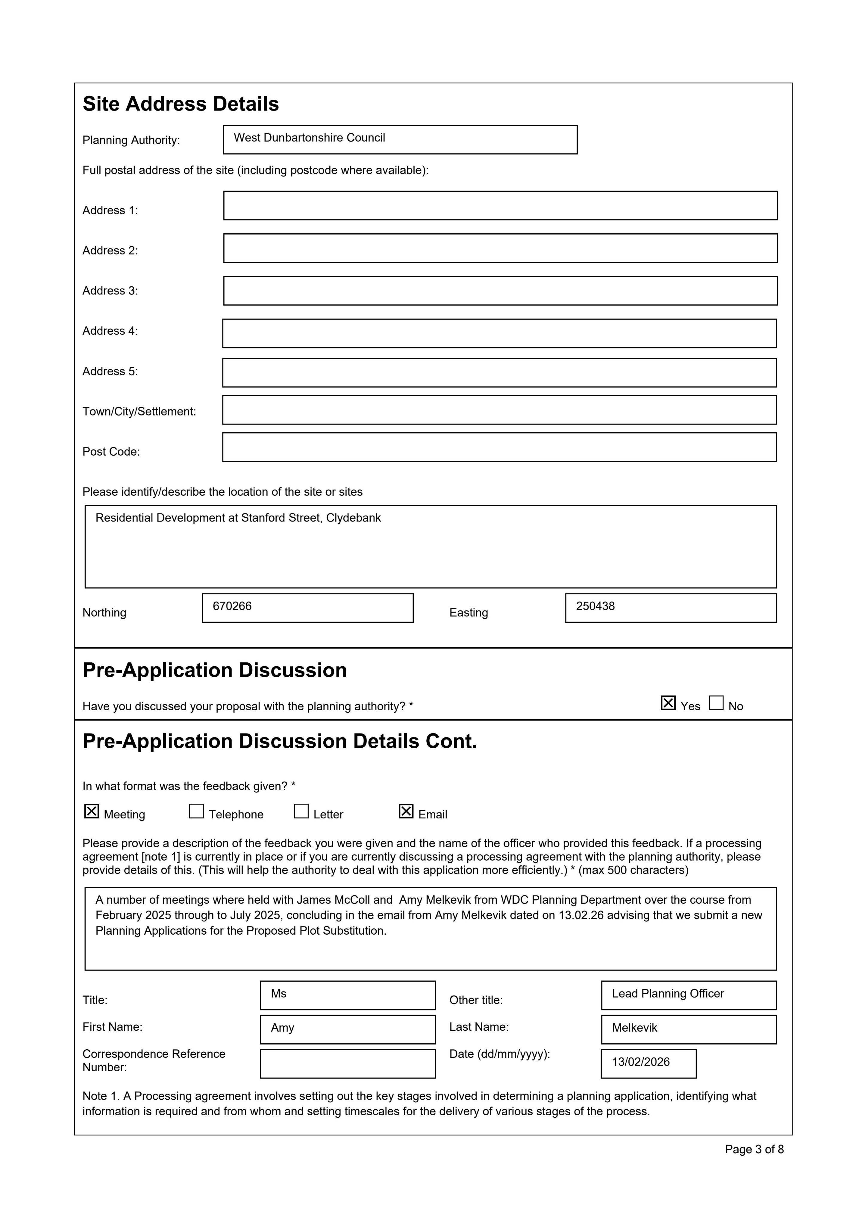Planning document