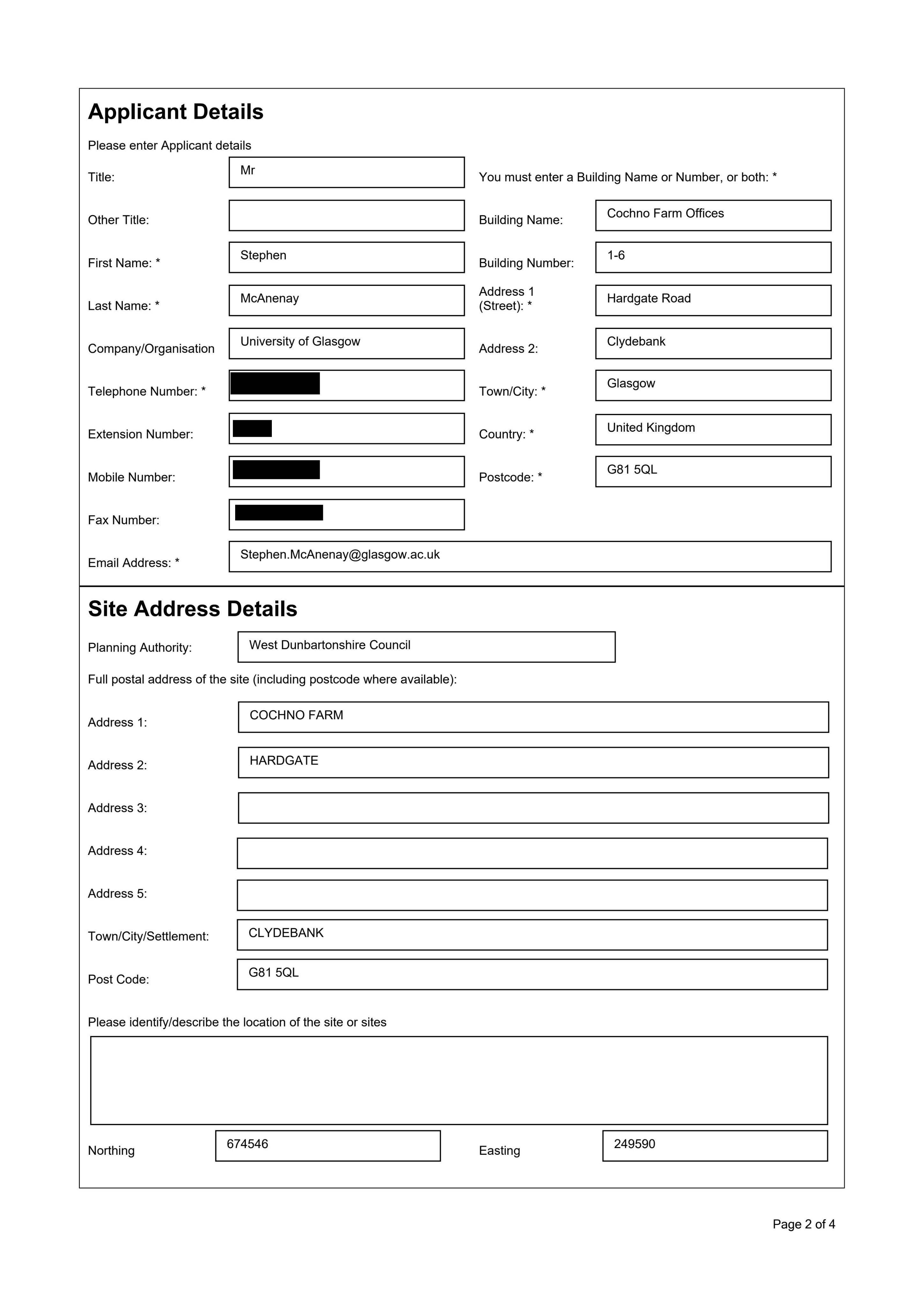 Planning document