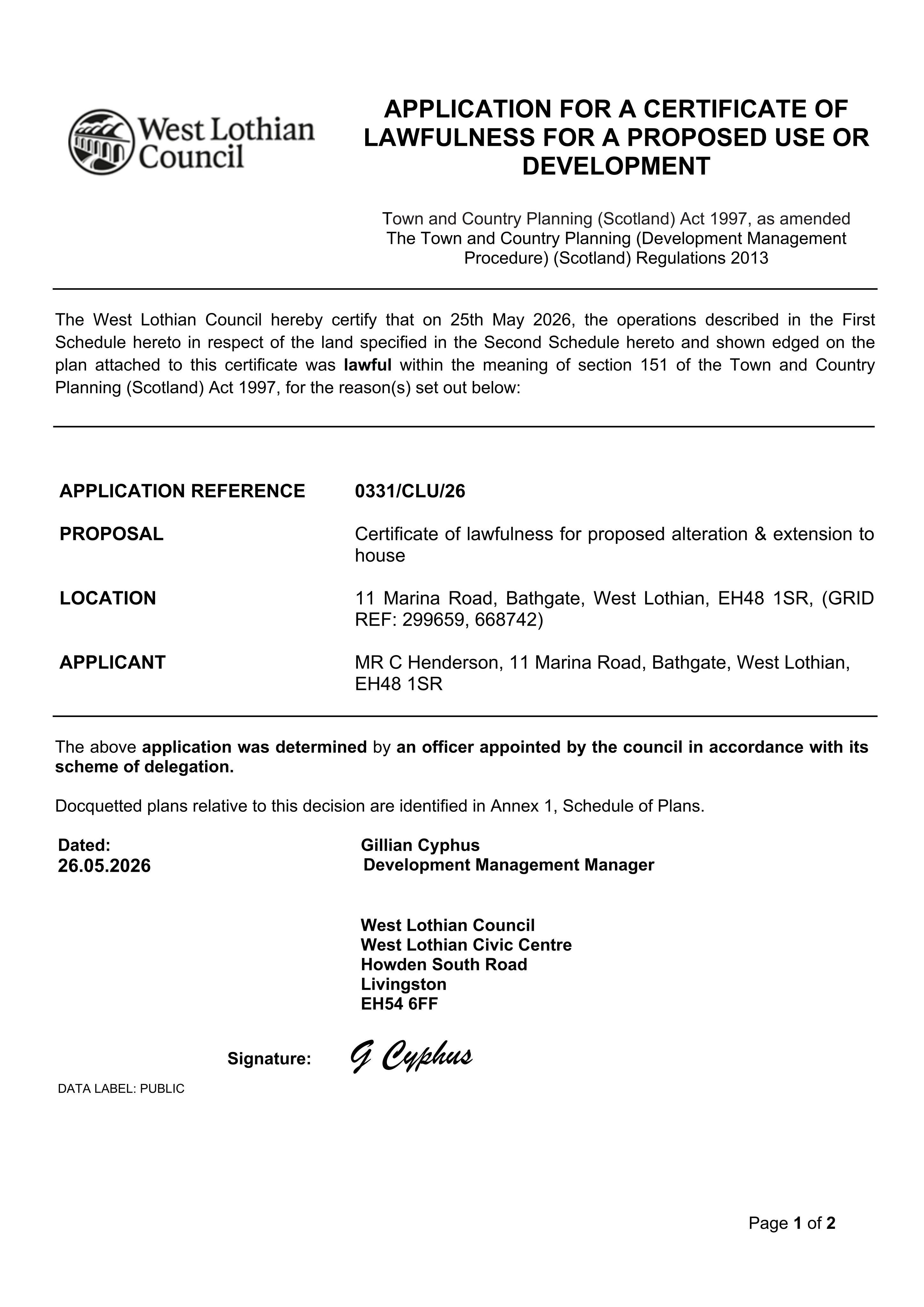 Planning document