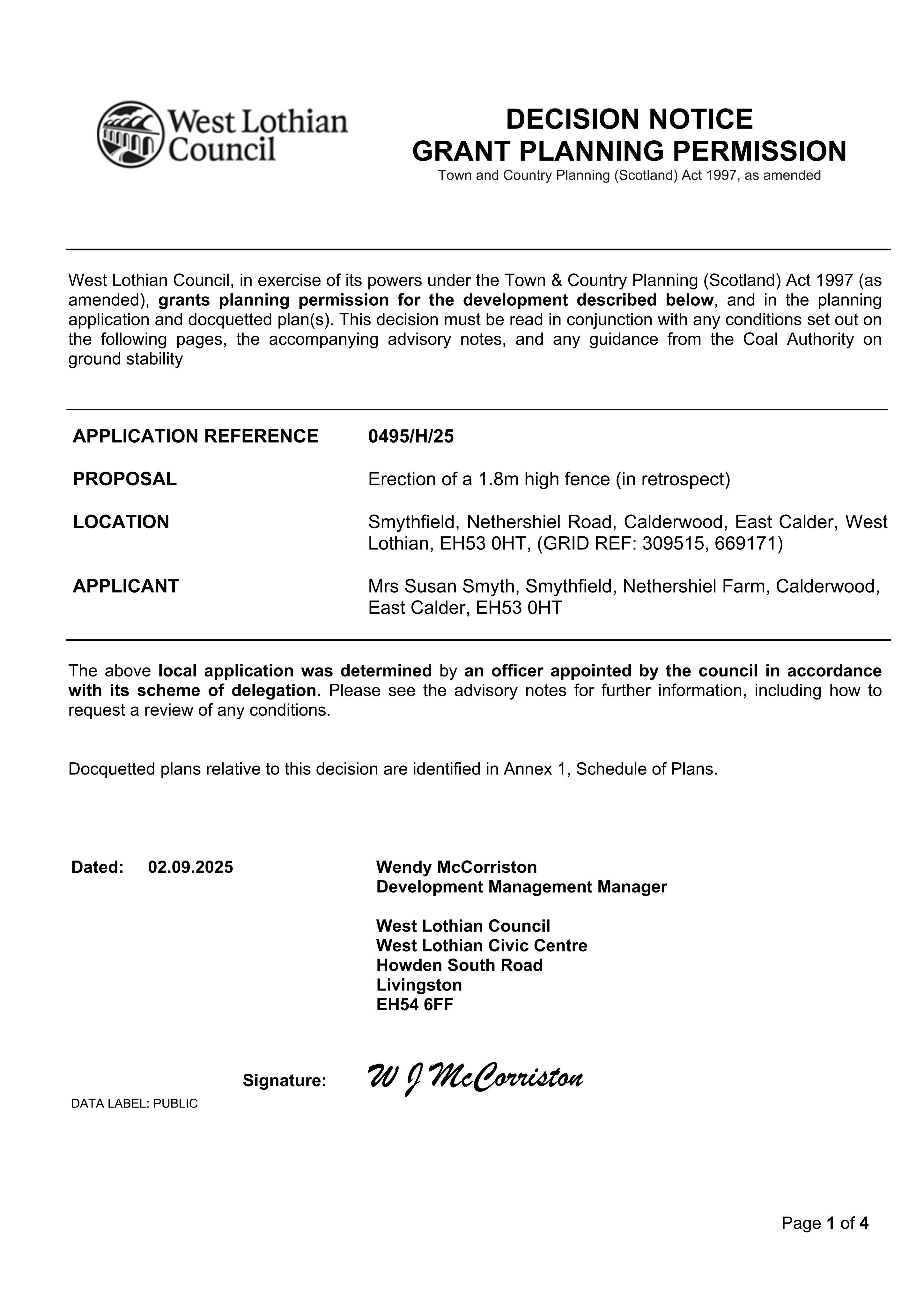Planning document