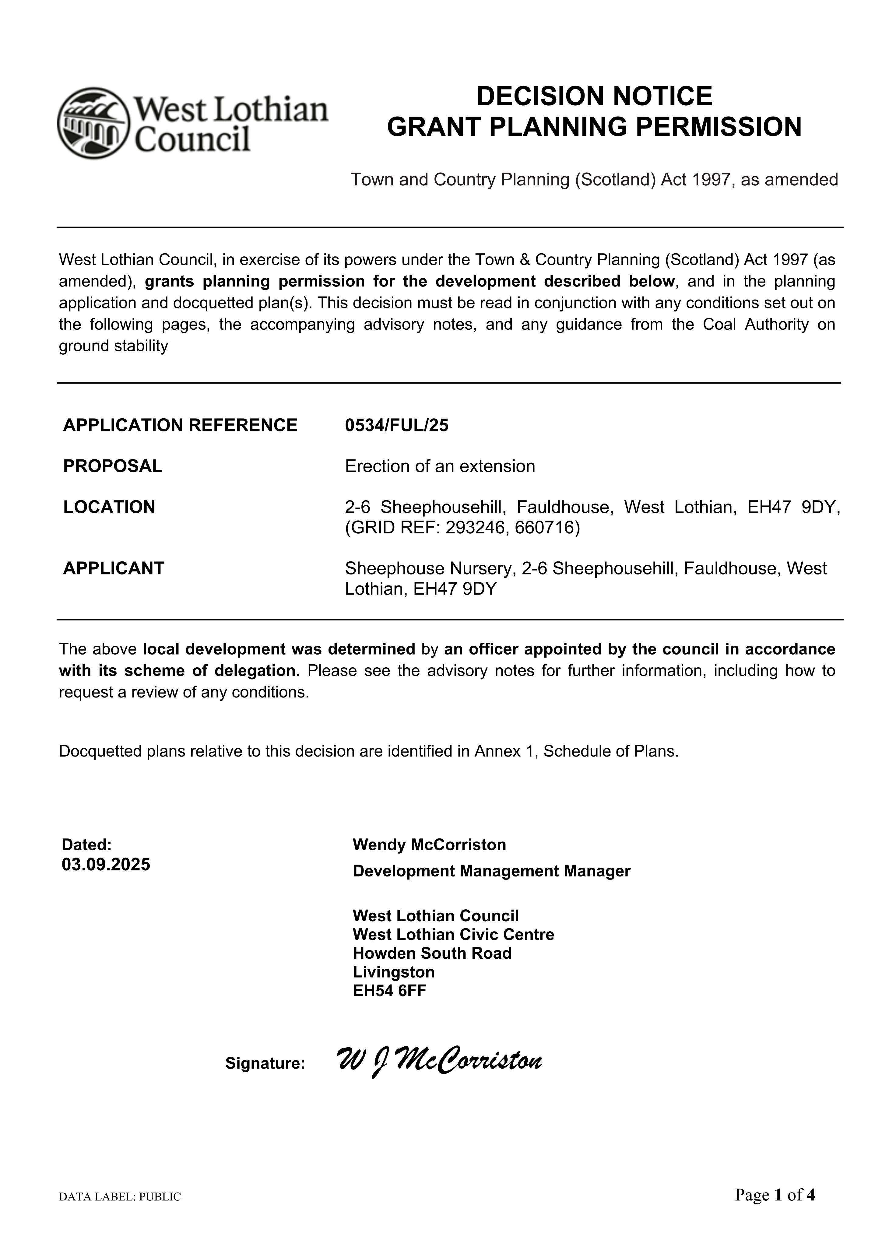 Planning document