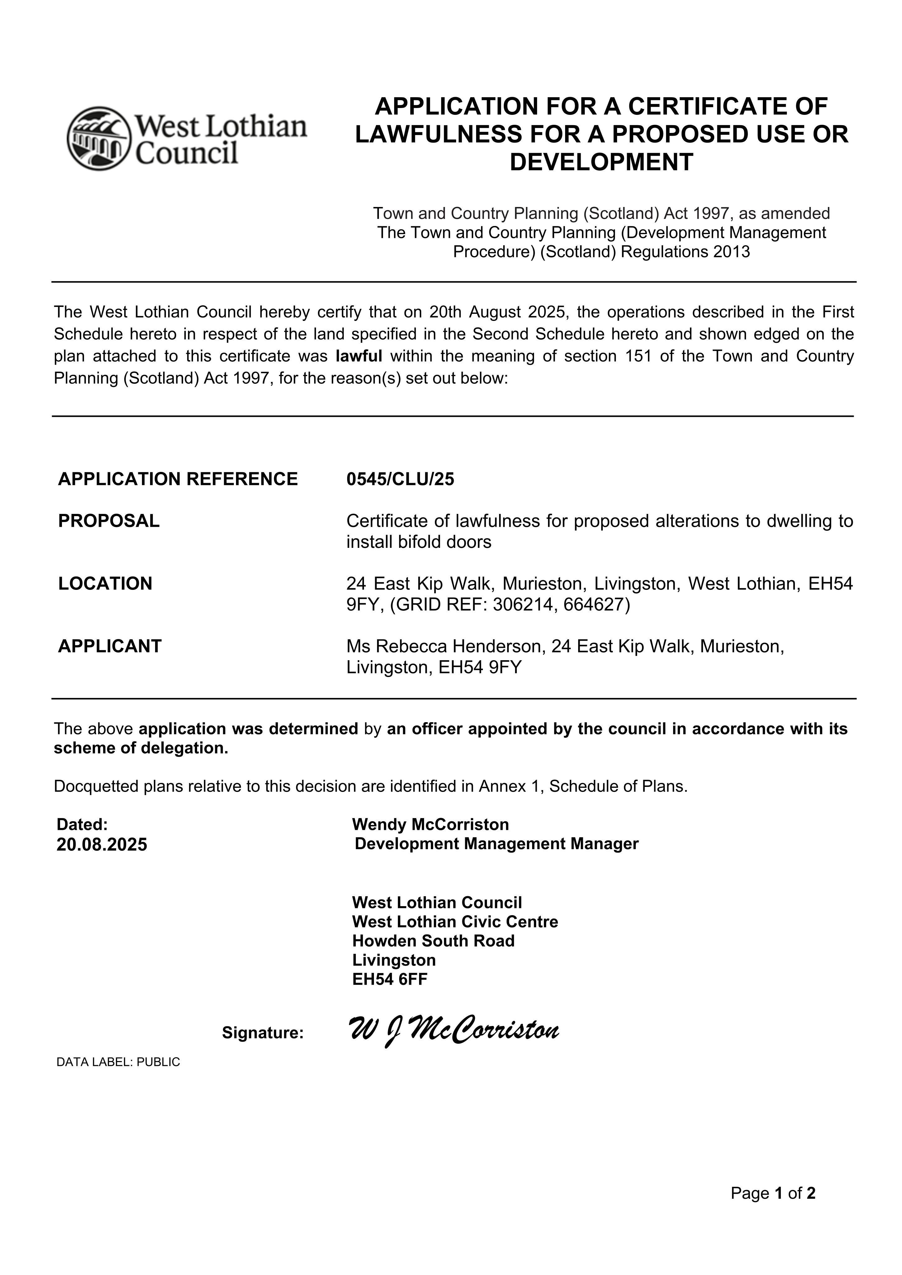 Planning document