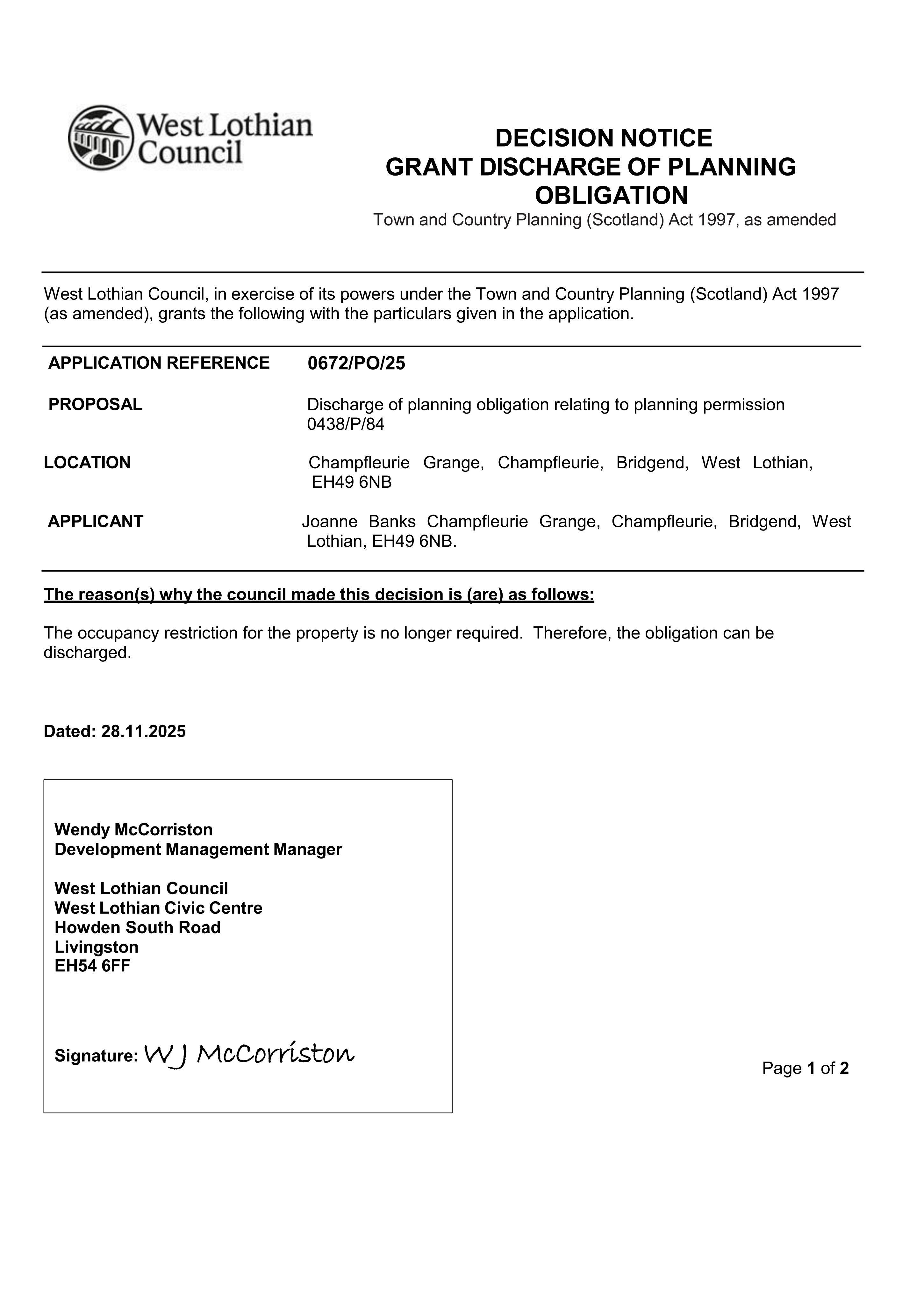 Planning document