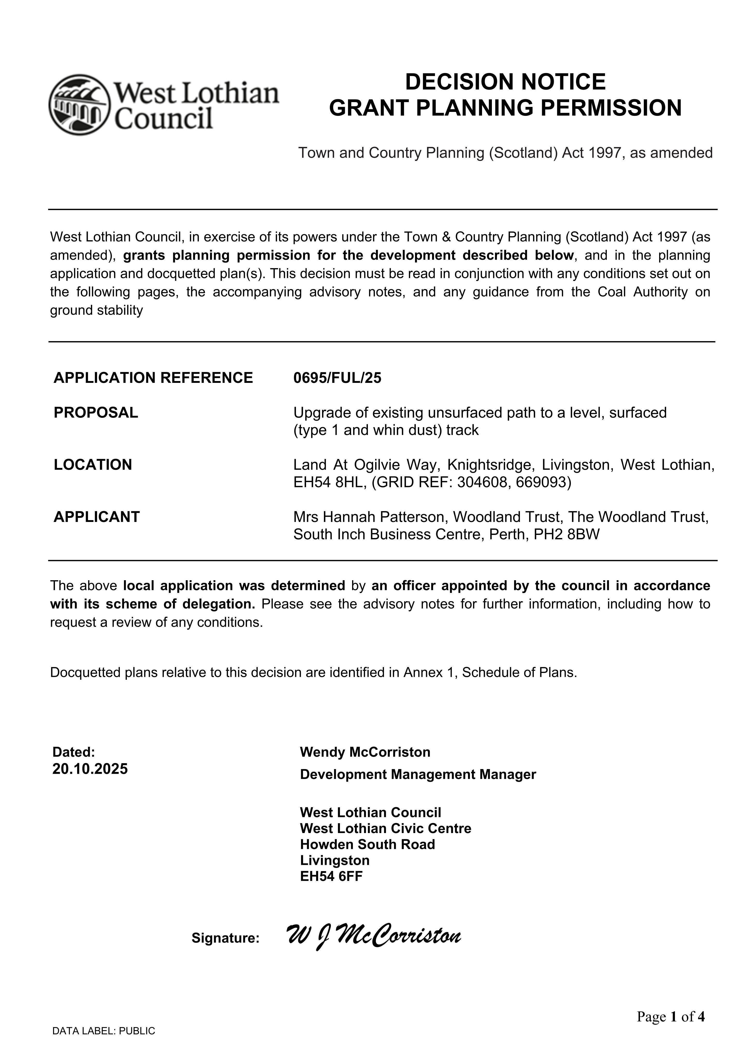 Planning document