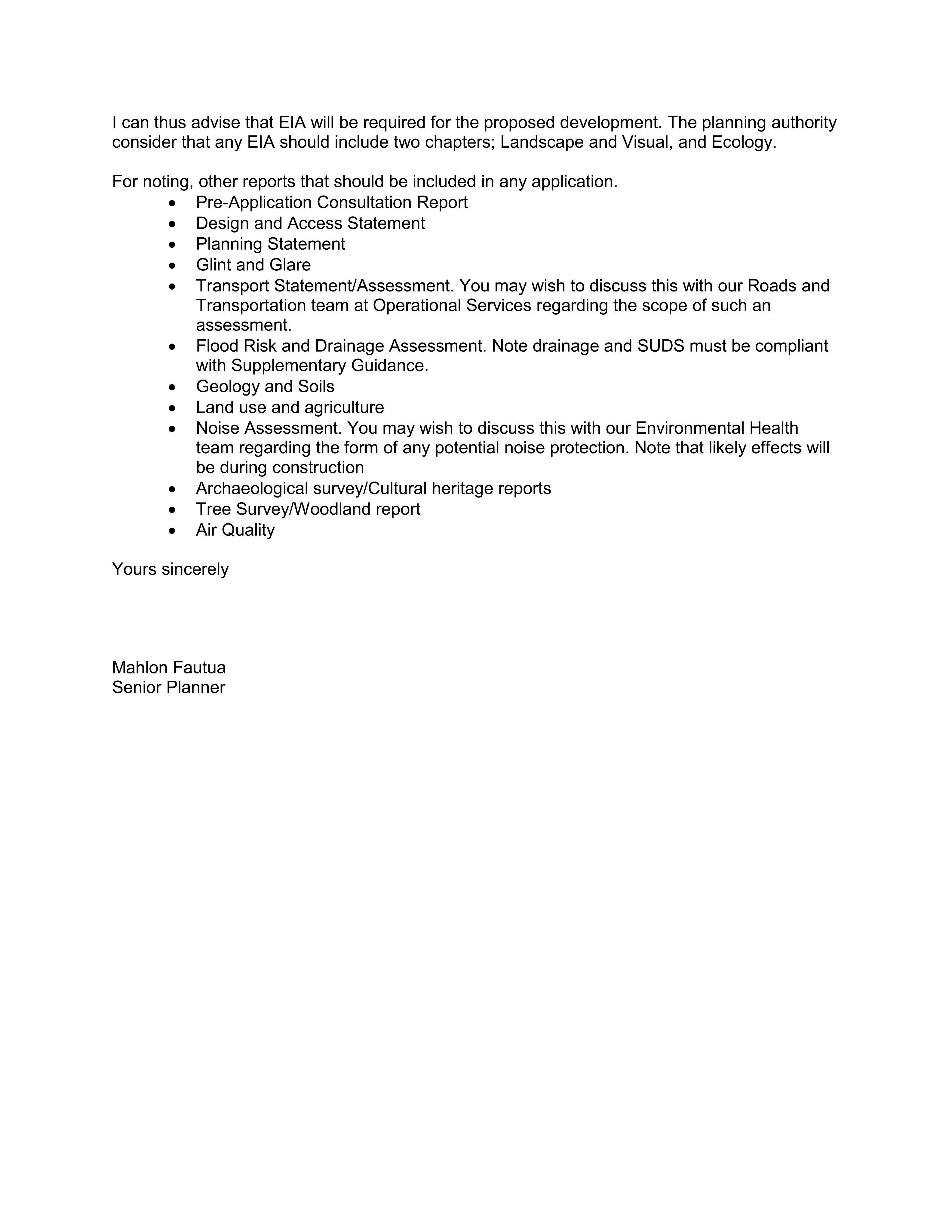 Planning document