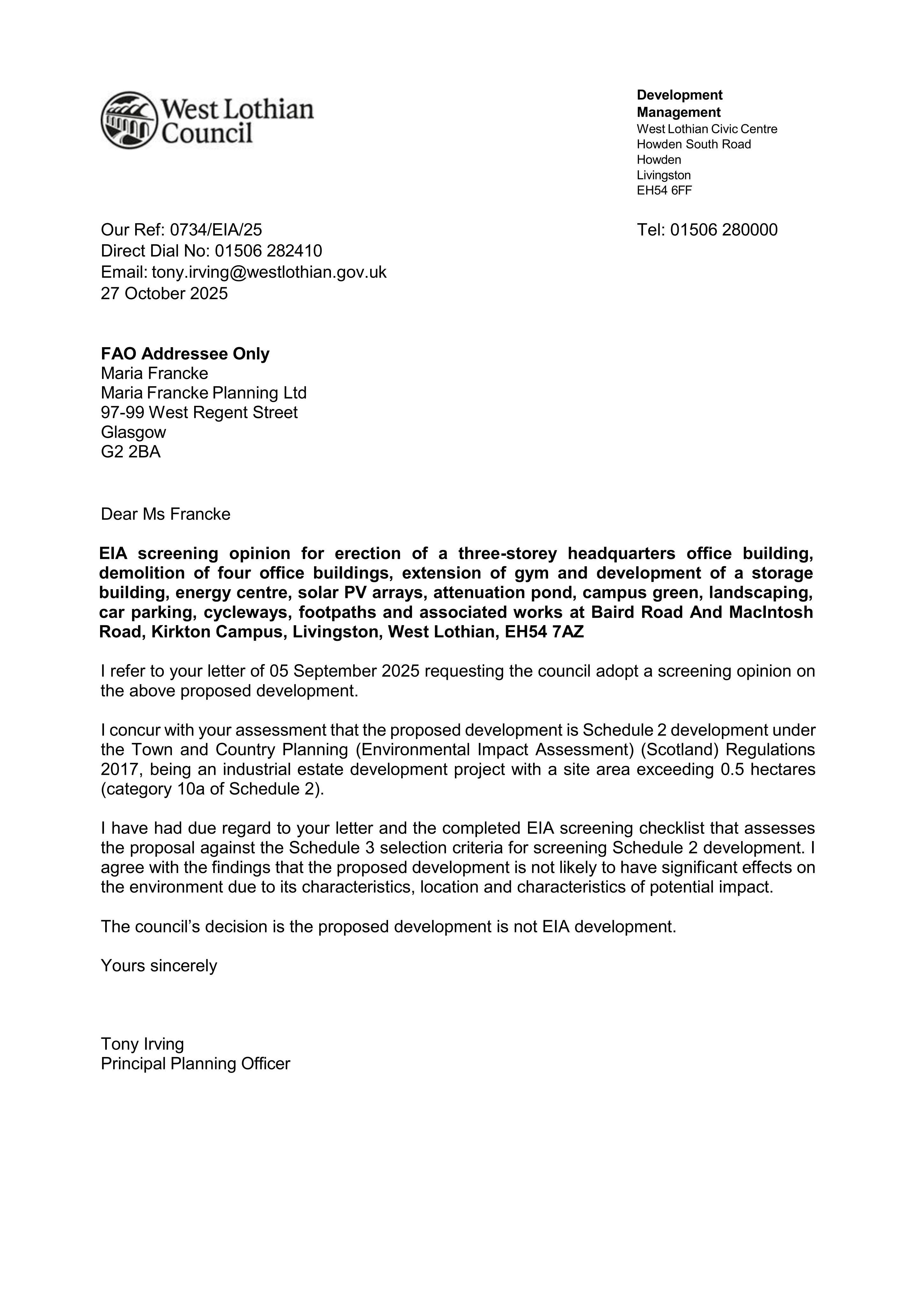 Planning document