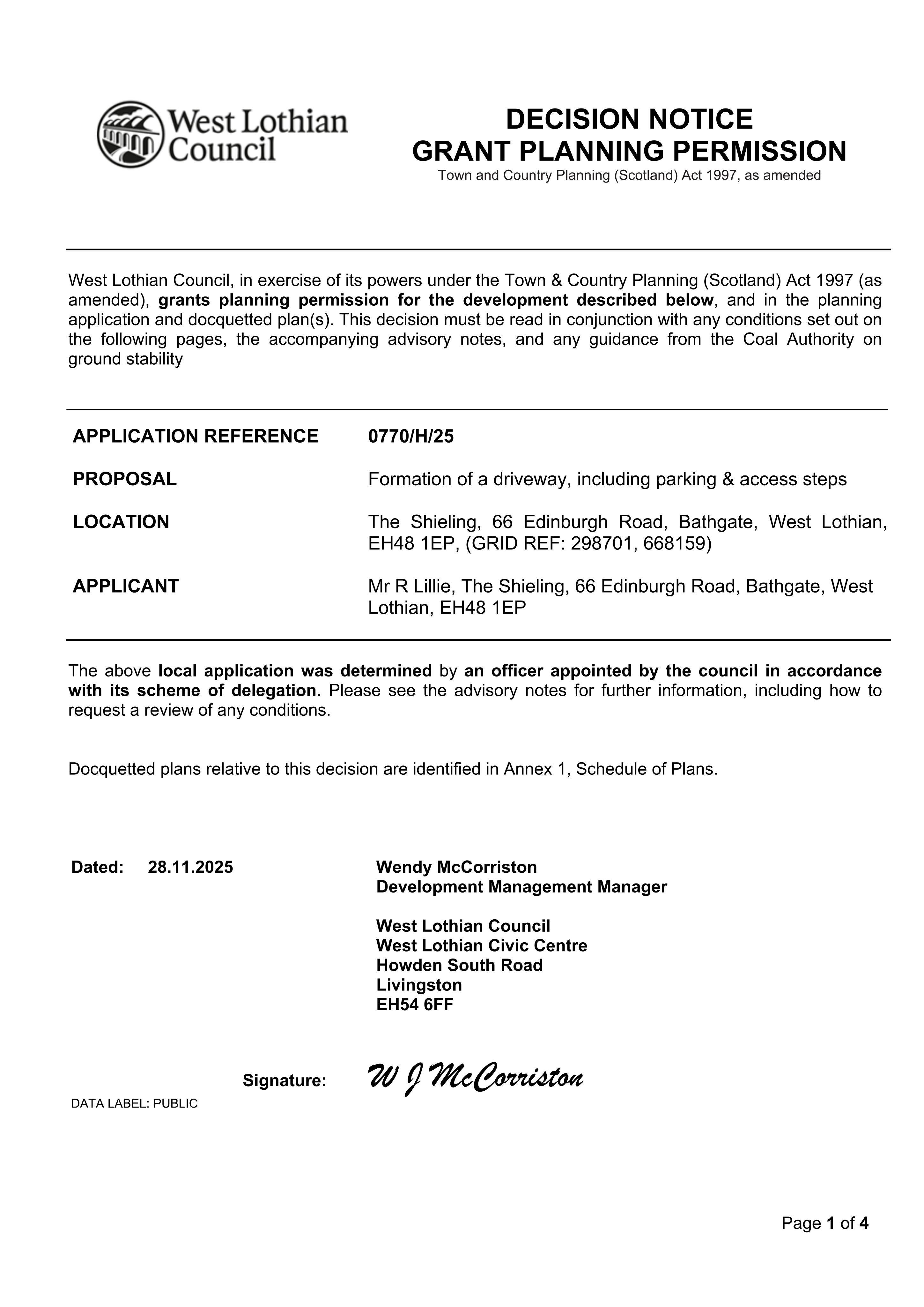 Planning document
