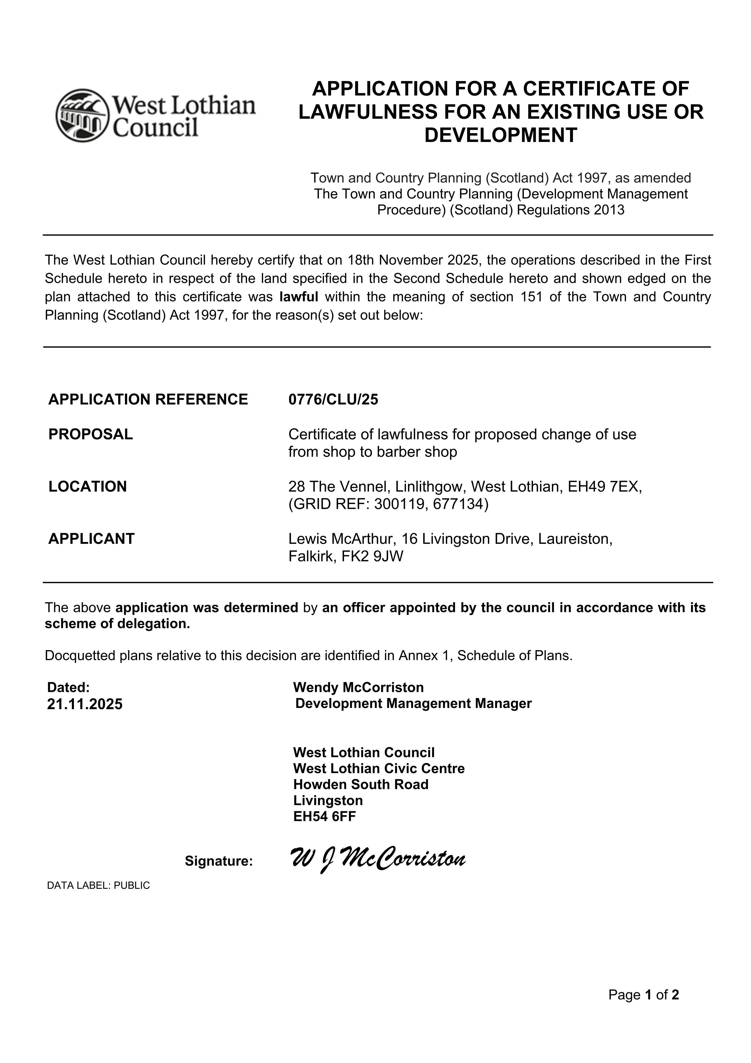 Planning document