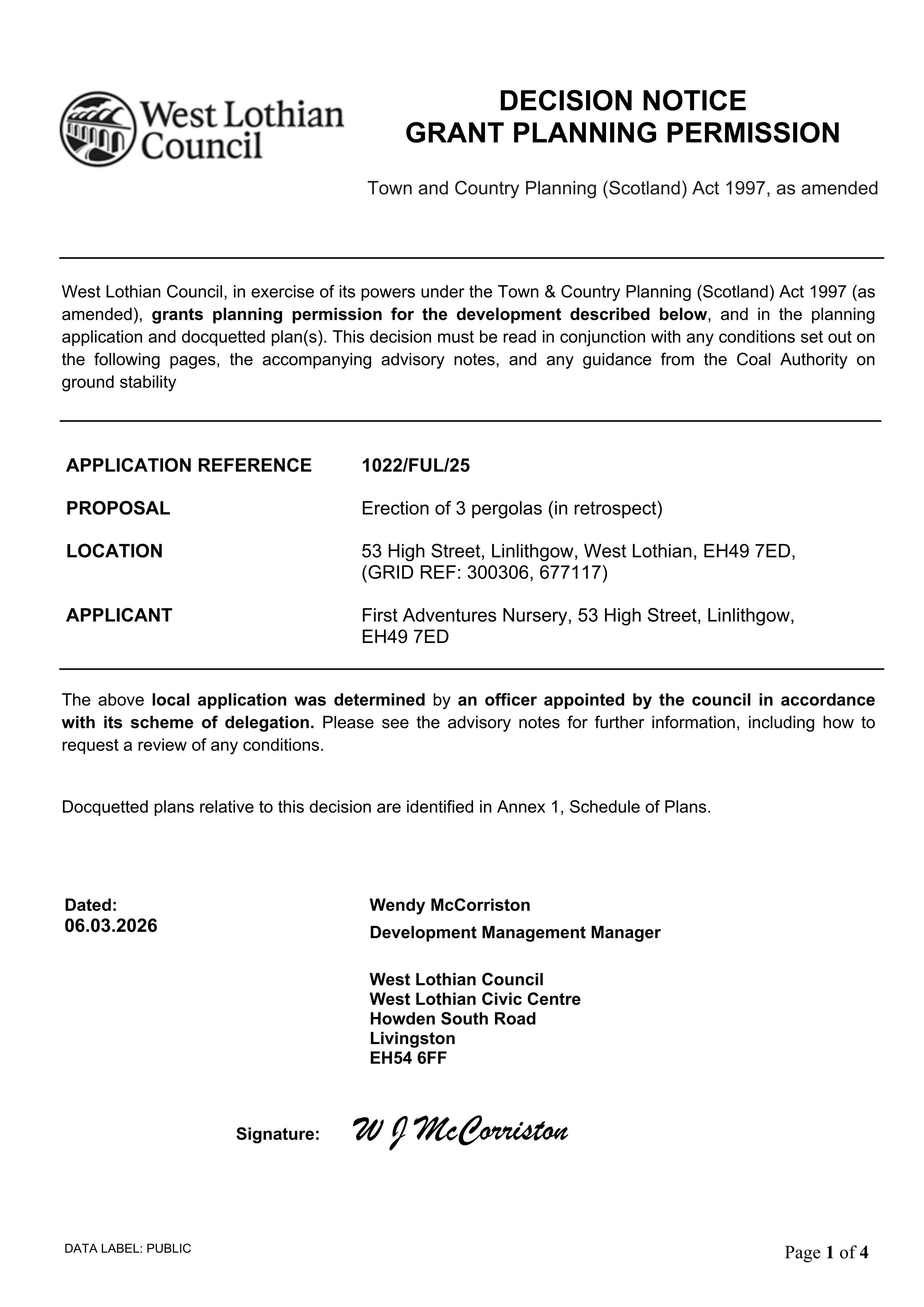 Planning document